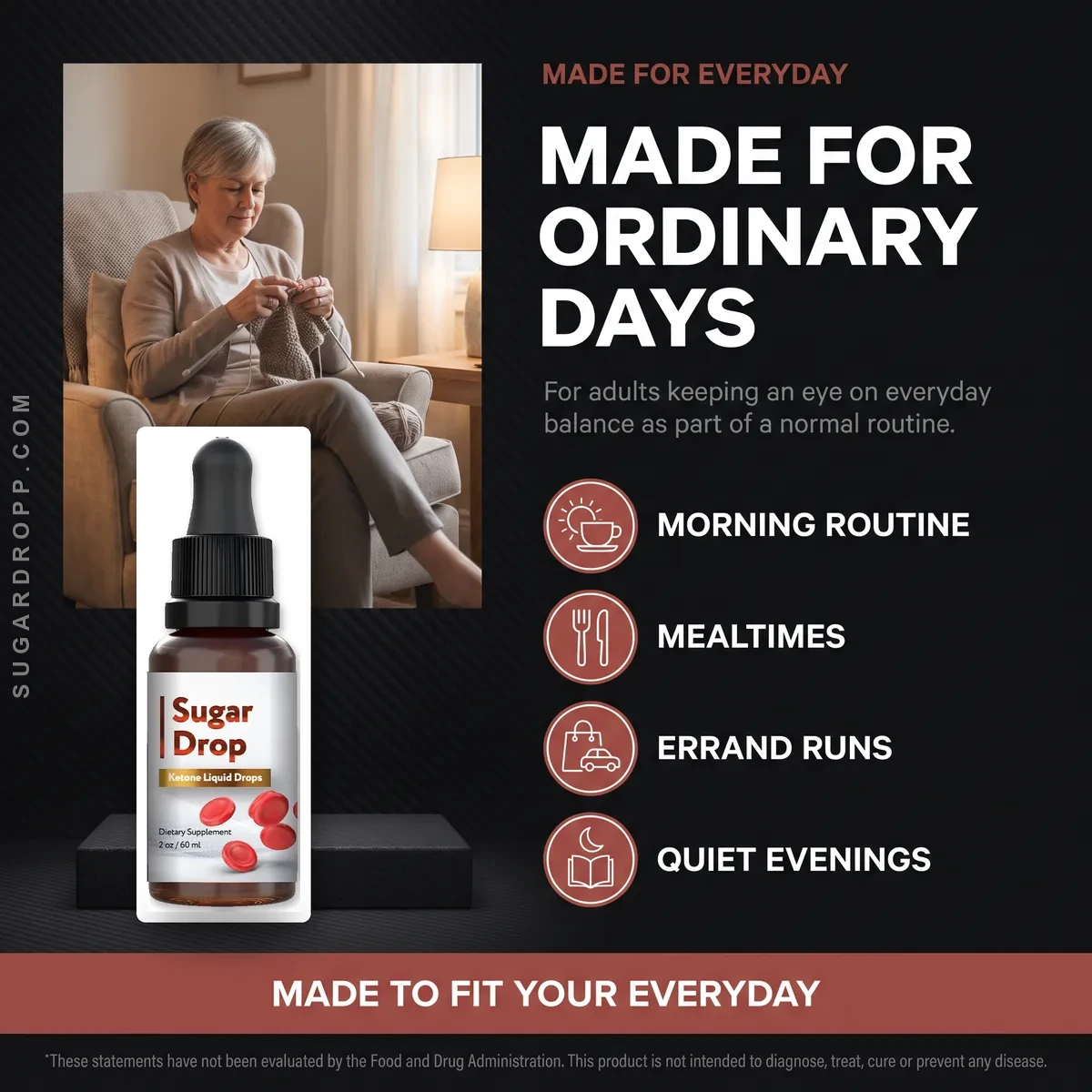 Who Sugar Drop is for: adults who want an easy daily blood sugar support habit at breakfast and through a busy working day